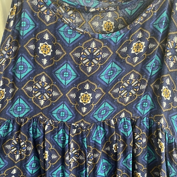 Blue patterned Roxy short Romper - Picture 3 of 4